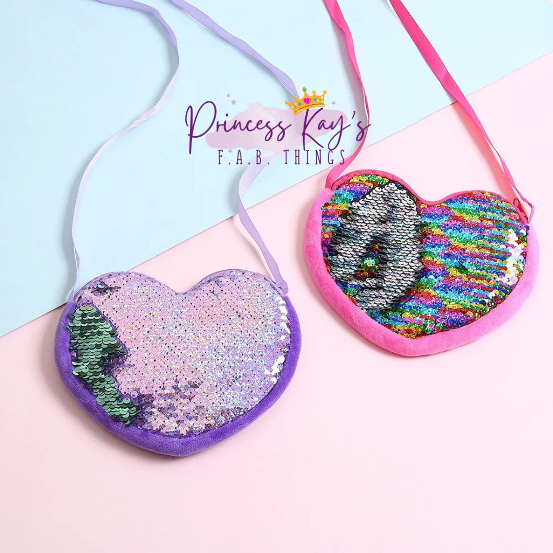 Princess Kay's Sequin Magic Heart Purses