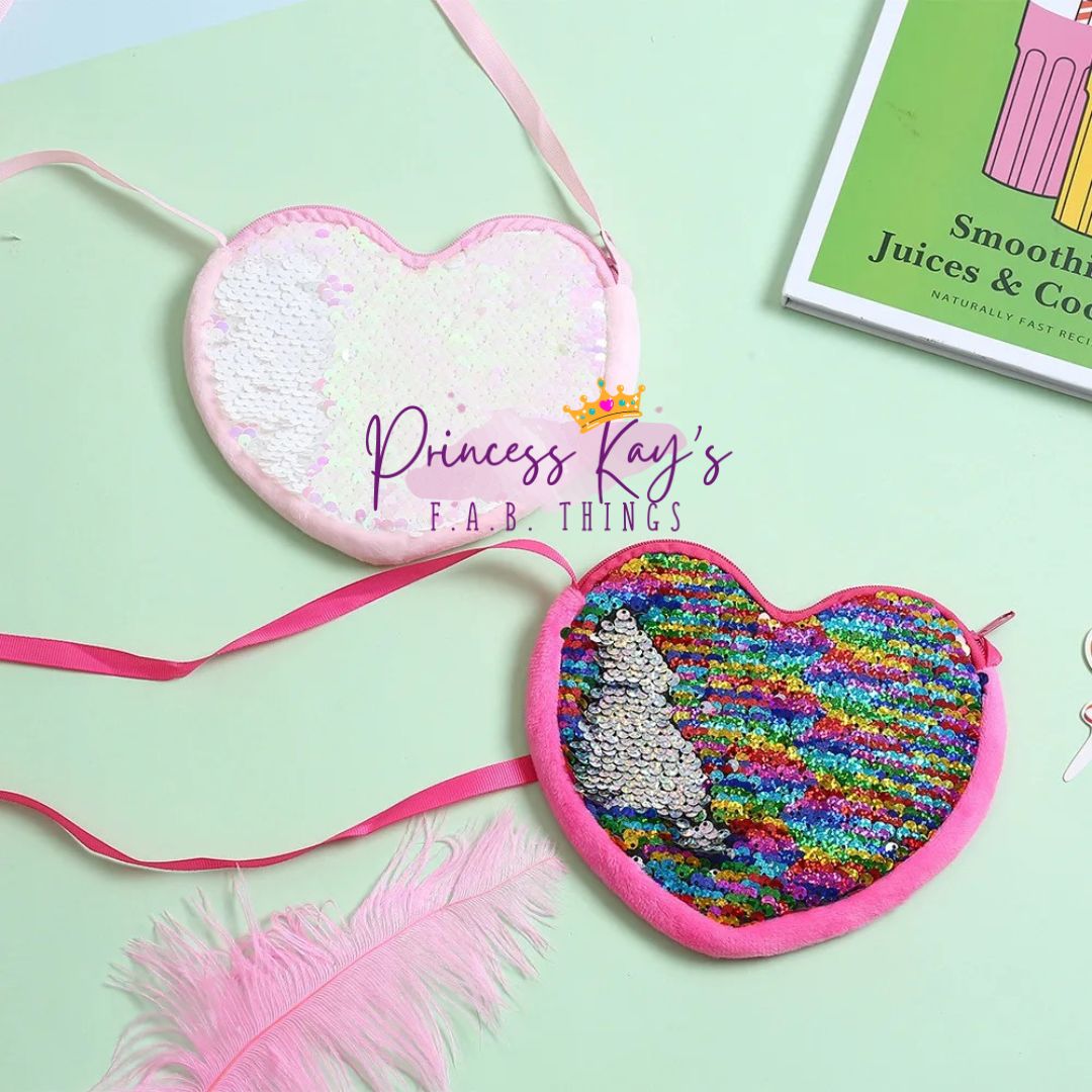 Princess Kay's Sequin Magic Heart Purses